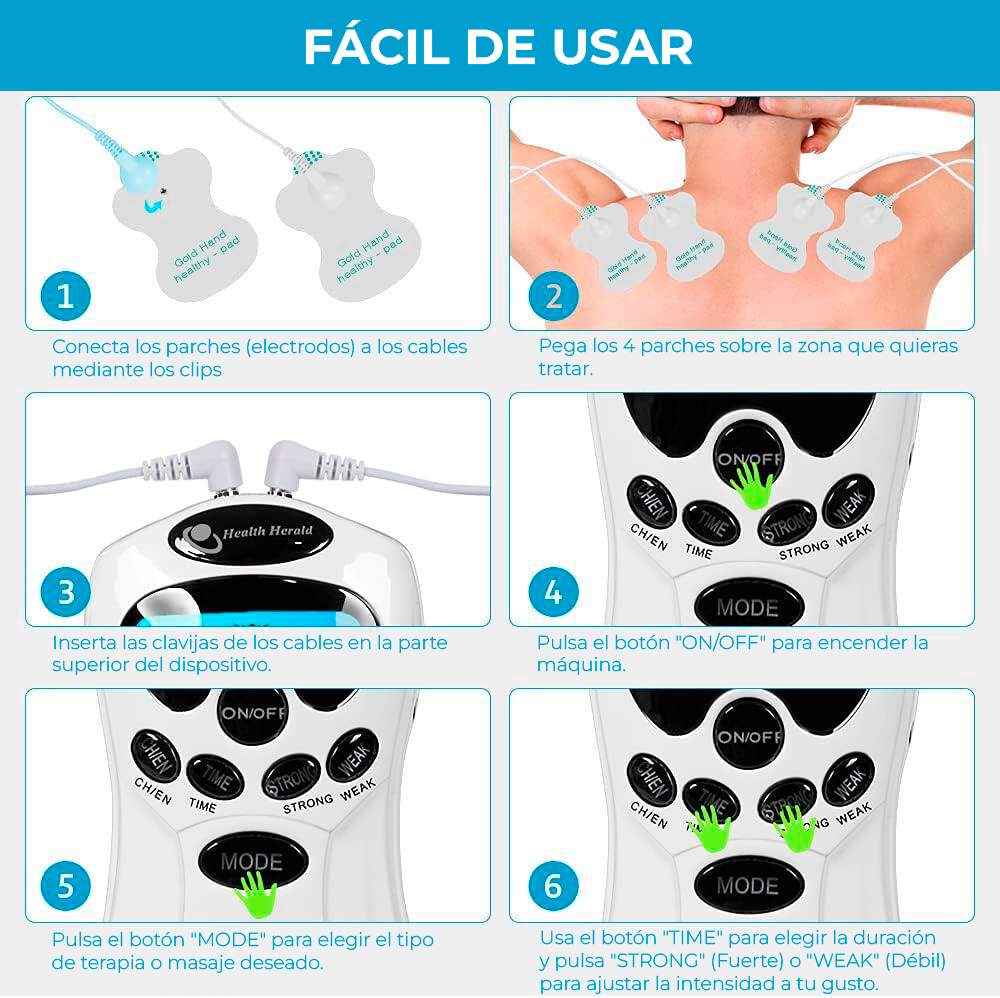 Einora Pulse™ - Electroestimulador Profesional para Alivio Cervical y Muscular